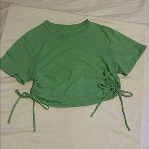 Neon Green Shirt with Ties on Sides